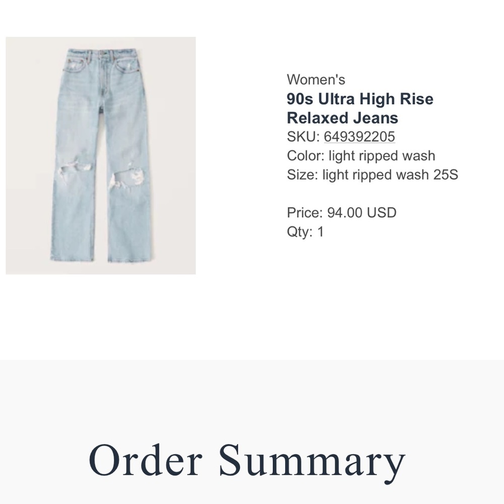 Abercrombie & Fitch 90s Ultra High Rise Relaxed Jeans